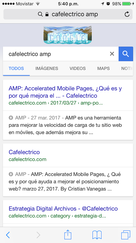 AMP ejemplo