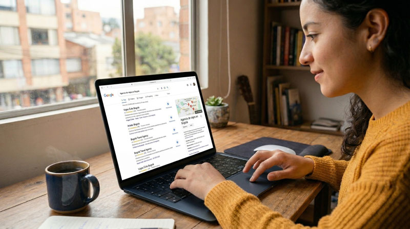 mujer busqueda google SEO 1